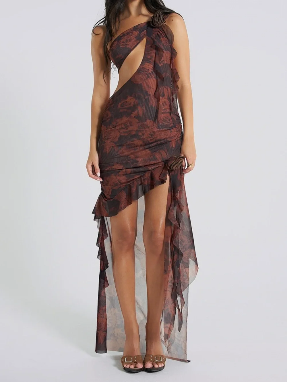 Jaded London Urban Outfitters Athena One Shoulder Draped Maxi Dress. Size 12 - Picture 1 of 9